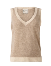 Product image thumbnail - Jumper 1234 - Beige Cashmere Tank Top