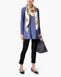 Look image thumbnail - Eileen Fisher - Heather Blue Stretch Jersey Tunic