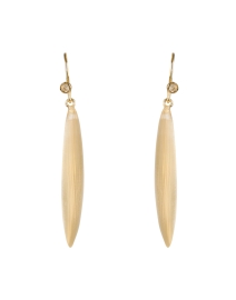 Product image thumbnail - Alexis Bittar - Gold Lucite Drop Earrings