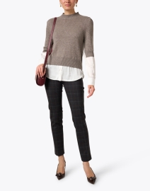 Look image thumbnail - Brochu Walker - Stella Taupe Wool Cashmere Looker Sweater
