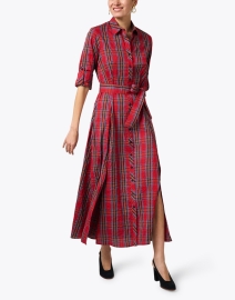 Look image thumbnail - Finley - Laine Red Plaid Shirt Dress
