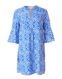 Kerry Cobalt Sunburst Tile Printed Dress