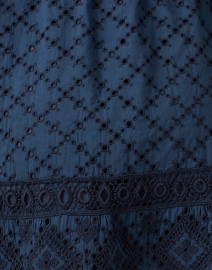 Fabric image thumbnail - Temptation Positano - Navy Cotton Eyelet Dress