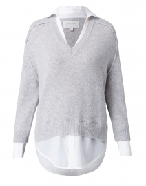 Vail Grey Sweater with White Underlayer