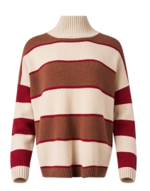 Benito Beige Multi Stripe Wool Sweater