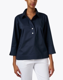 Front image thumbnail - Hinson Wu - Aileen Navy Cotton Top
