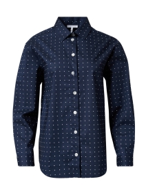 Halsey Navy Print Cotton Shirt