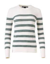 Veronica Beard - Zareen Green and White Stripe Sweater