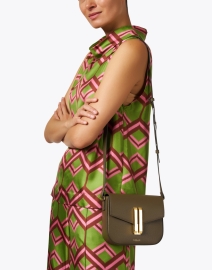 Look image thumbnail - DeMellier - Mini Vancouver Olive Green Leather Crossbody Bag