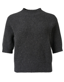 Product image thumbnail - White + Warren - Charcoal Grey Cashmere Sweater