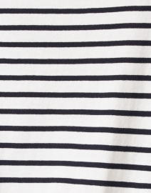 Fabric image thumbnail - Allude - Navy and White Stripe Cotton Cashmere Sweater