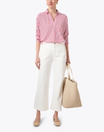 Look image thumbnail - Frank & Eileen - Patrick Red Stripe Popover Henley Top