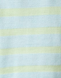 Fabric image thumbnail - White + Warren - Aqua and Green Striped Cotton Sweater