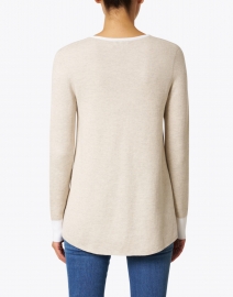 Kinross - Beige and White Reversible Cotton Sweater