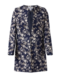 Alice Navy and Gold Lurex Floral Jacquard Jacket