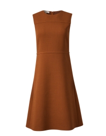Brown Wool A-Line Dress
