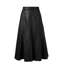 Vera Black Faux Leather Skirt