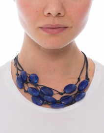 Blue Agate Crystal Necklace