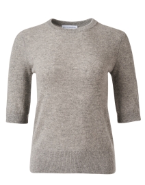 Product image thumbnail - White + Warren - Grey Cashmere Sweater