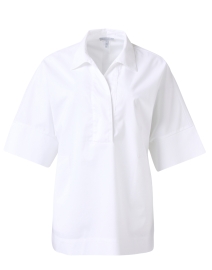 Product image thumbnail - Hinson Wu - Cindy White Stretch Cotton Top