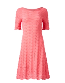 D.Exterior - Coral Textured Knit Dress