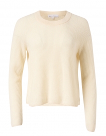 Ivory Ribbed Cashmere Sweater