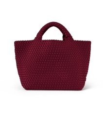Product image thumbnail - Naghedi - St. Barths Medium Burgundy Woven Handbag