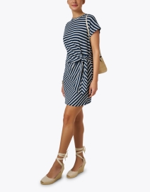 Look image thumbnail - Apiece Apart - Nina Navy and Cream Stripe Cotton Dress