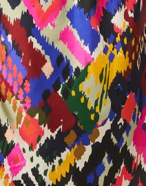 Fabric image thumbnail - Vilagallo - Adriana Multi Ikat Silk Shirt Dress