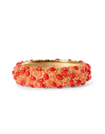 Red and Coral Cabochon Bracelet