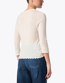 Back image thumbnail - Allude - Ivory Wool Sweater