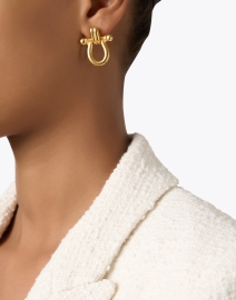 Look image thumbnail - Ben-Amun - Gold Doorknocker Earrings