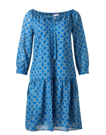 Blue Geometric Print Dress