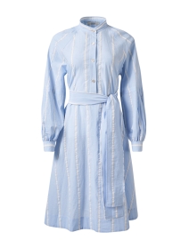 Product image thumbnail - Odeeh - Blue Striped Shirt Dress