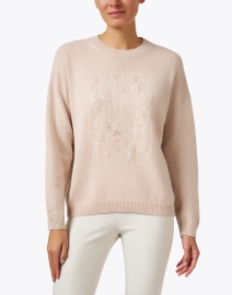 Front image thumbnail - Peserico - Amber Beige Sequin Sweater
