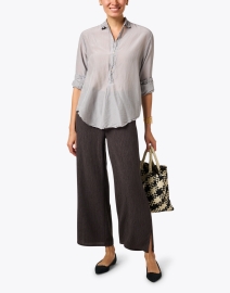 Look image thumbnail - CP Shades - Tenesse Grey Cotton Silk Top