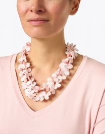 Look image thumbnail - Nest - Pink Conch Shell Cluster Necklace