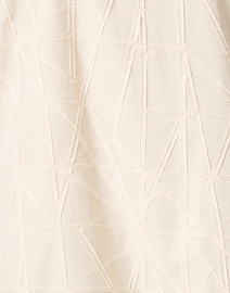 Fabric image thumbnail - Lafayette 148 New York - Ivory Geometric Textured Cotton Dress