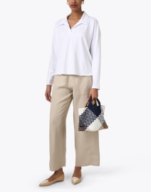 Look image thumbnail - Eileen Fisher - White Henley Top