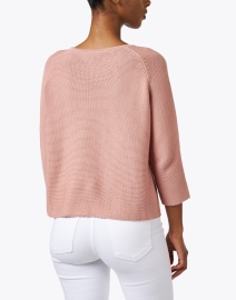 Back image thumbnail - Weekend Max Mara - Adotto Pink Cotton Sweater