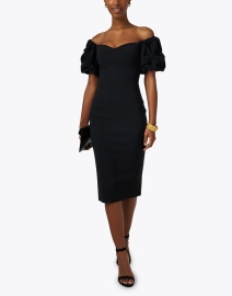 Look image thumbnail - Chiara Boni La Petite Robe - Gavril Black Off-the-Shoulder Dress