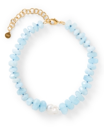 Product image thumbnail - Nest - Aquamarine and Pearl Necklace