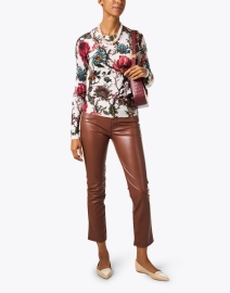 Look image thumbnail - Mother - The Dazzler Brown Faux Leather Pant