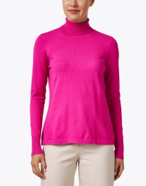 Front image thumbnail - J'Envie - Pink Mock Neck Sweater