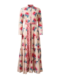 Tulsi Cream Rose Print Cotton Dress