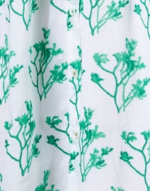 Fabric image thumbnail - Ro's Garden - Deauville Green and White Print Shirt Dress