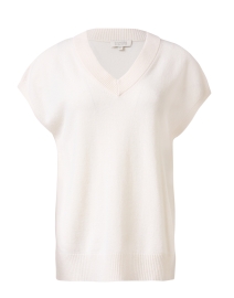 Product image thumbnail - Kinross - Ivory Cashmere Popover Sweater