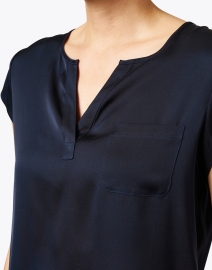 Extra_1 image thumbnail - Repeat Cashmere - Navy Silk Blouse
