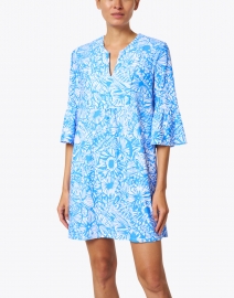 Jude Connally - Kerry Blue Palm Printed Dress