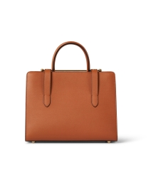 Back image thumbnail - Strathberry - Chestnut Brown Leather Tote Handbag 